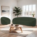 Ver imagem 2 de Kit Sofá 3 Lugares 200cm e Poltrona Orgânica Luxo Recepção Amore Linho Verde