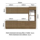 Ver imagem 4 de Armário de Cozinha Completa 310cm Rustic Stella Madesa 01