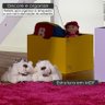 Caixa Organizadora para Quarto Infantil em MDF - Amarelo - 2