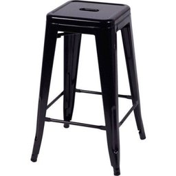 Banqueta Retrô Alta Preto Ór Design - 1