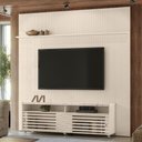 Ver imagem 1 de Conjunto Painel e Estante Thundertop Calacata Off White