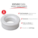Ver imagem 2 de 10 Unidades Espude para Vaso Sanitário 38mm 40dn Cor Branco Durín