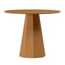 Ver imagem 6 de Mesa de Jantar 4 Lugares Redonda 100cm Base Cone Tampo MDF Erimon N01 Ypê - Lyam Decor