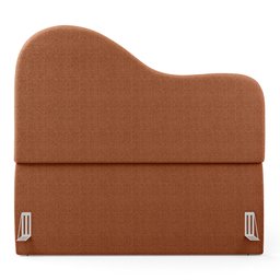 Cabeceira Orgânica Cama Box King Size Sea 195cm com Frame Bouclé Terracota - Desk Design - 5