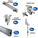 Ver imagem 2 de Kit Estrutura Fixador Linha C 1,20m para 06 Placas Solar Alumínio Inox Telha Fibro Ondulada Viga Mad