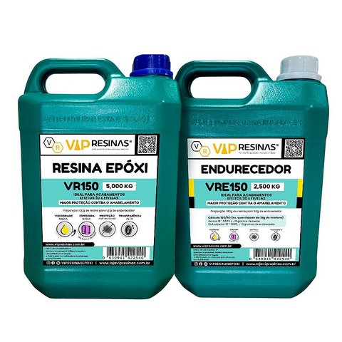 Resina Epóxi + Endurecedor Uv Vr150 7,5kg Baixa Espessura