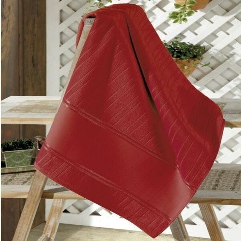 Toalha de Banho - Dohler - para Pintar - Artesanalle - Vermelho