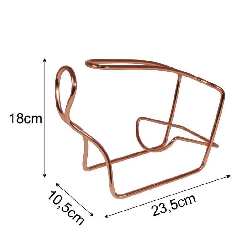 Adega Suporte Porta Garrafa de Vinho Acabamento em Cobre - 2