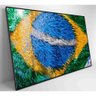 Quadro Bandeira Do Brasil Em Fitas 60x40 Cm Vidro Impresso - 4