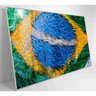 Quadro Bandeira Do Brasil Em Fitas 60x40 Cm Vidro Impresso - 5