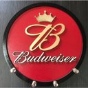 Ver imagem 1 de Porta Chaves Budweiser Em Mdf Tamanho 21 Cm Cerveja