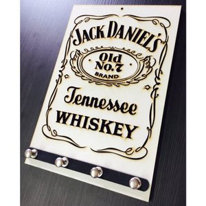Porta Chaves Jack Daniel's 2 Em Mdf Tamanho 15 X 22,5 Cm