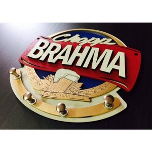 Porta Chaves Brahma Chopp Em Mdf Tamanho 17 X 15,5 Cm