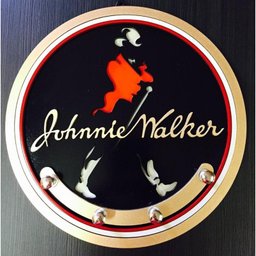 Porta Chaves Johnnie Walker Preto Em Mdf Tamanho 19 Cm - 1