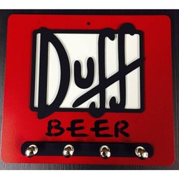 Porta Chaves Duff Beer Em Mdf Tamanho 18 X 15,9 Cm - 2