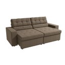 Ver mais imagens de Sofá Retrátil com Baú Space 260cm Suede Mescla Taupe Kappesberg