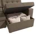 Ver imagem 5 de Sofá Retrátil com Baú Space 260cm Suede Mescla Taupe Kappesberg