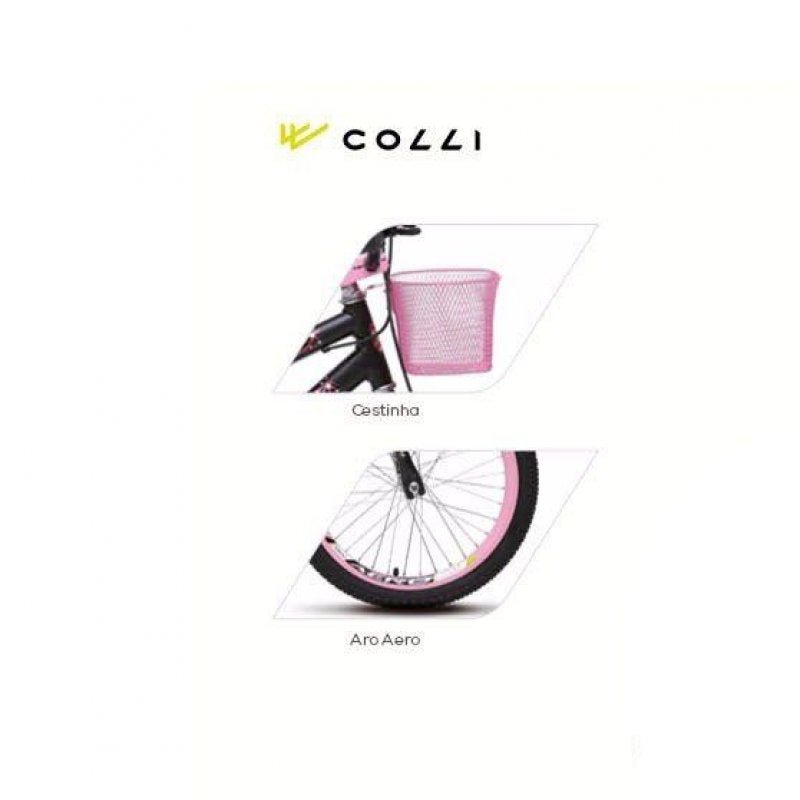 Bicicleta Colli Jully Rosa Aro 20 Freios V- Brake - 4