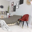 Ver imagem 3 de Sofá Cama Casal Futon Oriental Cinza com Madeira Maciça