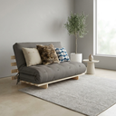 Ver imagem 5 de Sofá Cama Casal Futon Oriental Cinza com Madeira Maciça