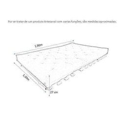 Sofá Cama Casal Futon Oriental Preto com Madeira Preta - 4