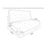 Sofá Cama Casal Futon Oriental Preto com Madeira Preta - 3