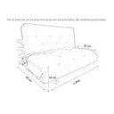Ver imagem 3 de Sofá Cama Casal Futon Oriental Preto com Madeira Preta