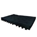 Ver imagem 2 de Sofá Cama Casal Futon Oriental Preto com Madeira Preta