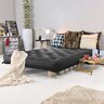 Sofá Cama Casal Futon Oriental Preto com Madeira Maciça - 2