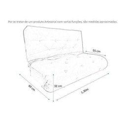 Futon Sofá Cama Casal 1,30m X 1,90m - 3