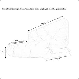 Futon Sofá Cama Casal 1,30M x 1,90M - 3