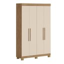 Ver imagem 2 de Guarda-roupa Bélgica 4 Portas 2 Gavetas Amêndoa Off White