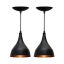 Ver imagem 1 de Kit 2 Pendentes Gota Preto Fosco e Bronze