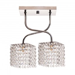 Lustre De Cristal Para Sala Estar Jantar Quarto em Inox - 1 Lustre De Cristal Para Sala Estar Jantar Quarto em Inox - 1