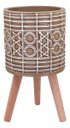 Ver imagem 1 de Cachepô Resina Vaso Decorativo Enfeite Casa Planta 54x30x30cm Bege