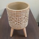 Ver imagem 4 de Cachepô Resina Vaso Decorativo Enfeite Casa Planta 54x30x30cm Bege