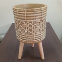 Ver imagem 5 de Cachepô Resina Vaso Decorativo Enfeite Casa Planta 54x30x30cm Bege