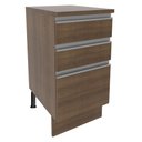 Ver imagem 1 de Balcão Madesa Glamy 40 cm 3 Gavetas Rustic Cor:Rustic