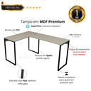 Ver imagem 2 de Mesa Escritório em L Escrivaninha Industrial de Canto 100% Mdf Premium Cinza e Aço
