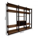 Ver imagem 5 de Closet Industrial Marseille 2 Gavetas 8 Prateleiras 2 Cabideiros Black/brise - Panorama Móveis