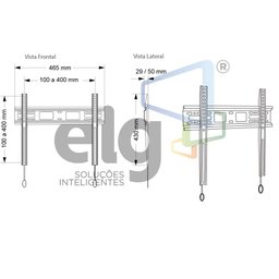 Suporte de Parede Tv Led 3d Lcd Plasma 32" a 65" N01v4 Elg - 4 Suporte de Parede Tv Led 3d Lcd Plasma 32" a 65" N01v4 Elg - 4