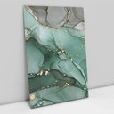 Ver imagem 1 de Quadro Decorativo em Canvas Abstrato Mármore Verde e Cinza TaColado Borda Infinita 120 x 80cm