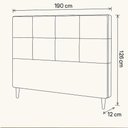 Ver imagem 5 de Cabeceira Cama Box Casal King Size 190cm Elena Estofada Preto