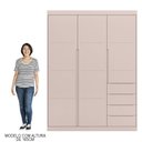 Ver imagem 7 de Guarda Roupa Infantil 3 Portas e 4 Gavetas Pérola Rose - Phoenix Phoenix Baby