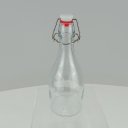 Ver imagem 2 de Garrafa Água Suco Leite Home&co com Trava na Tampa Vidro 350ml 23x8x8cm Transparente