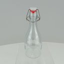 Ver imagem 3 de Garrafa de Vidro 350ml Transparente 23x8x8cm Água Suco Geladeira Bebidas Tampa