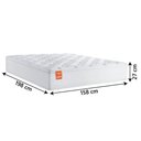 Ver imagem 2 de Colchão Casal Queen Molas Ensacadas Real Pillow Top 158x198x27cm Branco Inducol até 130kg P Pessoa