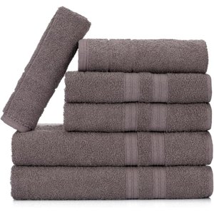 Jogo de Toalhas Gigante Itália Soft 2 Banhão + 2 Rosto + 2 Tapete Luxo 100% Algodão - Cinza