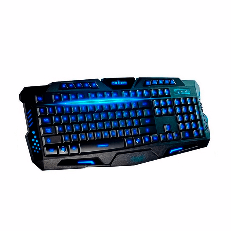 Teclado Gamer Semi Mecânico Led Iluminação Usb 3 Cores - 2