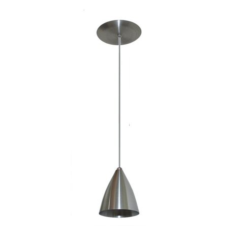 Lustre Luminária Pendente 17cmx13cm Alumínio Escovado